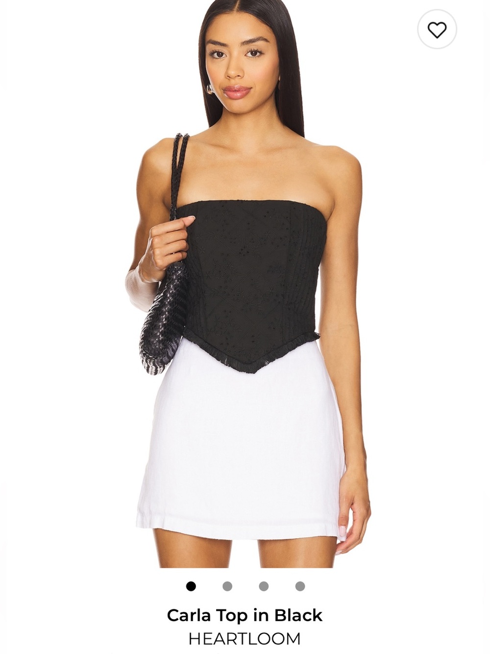 Revolve- Heartloom Black Strapless Corset Camisole Top